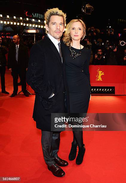 Actors Ethan Hawke and Julie Delpy attend the 'Before Midnight' Premiere during the 63rd Berlinale International Film Festival at the Berlinale...