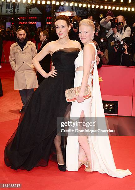 Arta Dobroshi and Laura Birn attend the 'Before Midnight' Premiere during the 63rd Berlinale International Film Festival at the Berlinale Palast on...
