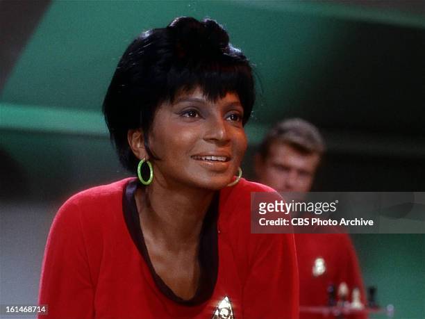 Nichelle Nichols as Lieutenant Uhura in the STAR TREK episode, "Charlie X." Season 1, episode, 2. Original air date September 15, 1966. Image is a...