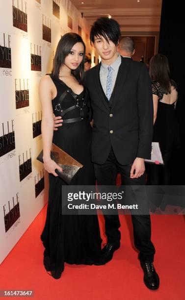 Leah Weller and Natt Weller arrive at the Elle Style Awards at The Savoy Hotel on February 11, 2013 in London, England.
