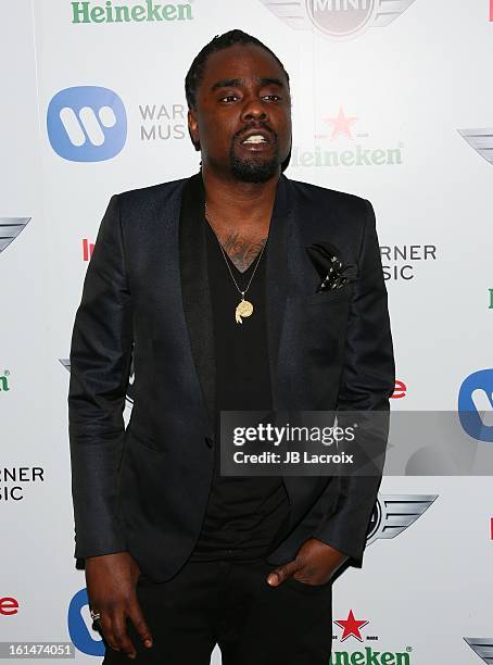 Wale attends the Warner Music Group 2013 Grammy Celebration Presented By Mini held at Chateau Marmont on February 10, 2013 in Los Angeles, California.