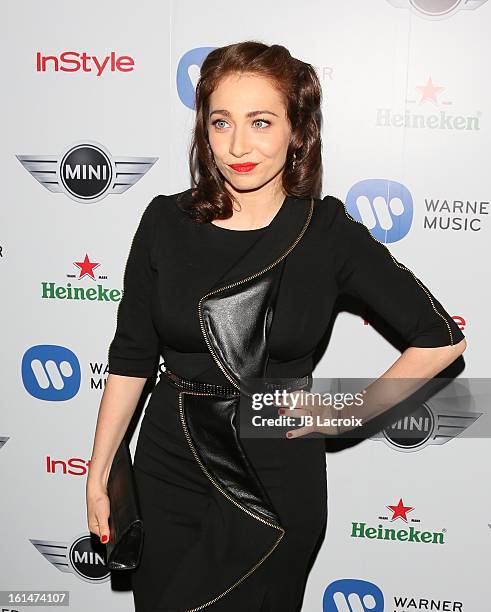Regina Spektor attends the Warner Music Group 2013 Grammy Celebration Presented By Mini held at Chateau Marmont on February 10, 2013 in Los Angeles,...