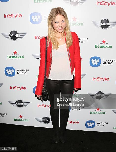 Ashley Benson attends the Warner Music Group 2013 Grammy Celebration Presented By Mini held at Chateau Marmont on February 10, 2013 in Los Angeles,...