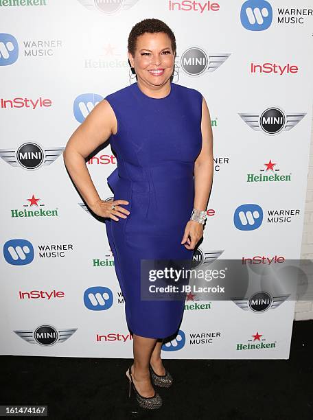 Debra L. Lee attends the Warner Music Group 2013 Grammy Celebration Presented By Mini held at Chateau Marmont on February 10, 2013 in Los Angeles,...