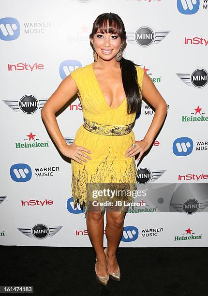 Cheryl Burke attends the Warner Music Group 2013 Grammy Celebration Presented By Mini held at Chateau Marmont on February 10, 2013 in Los Angeles,...