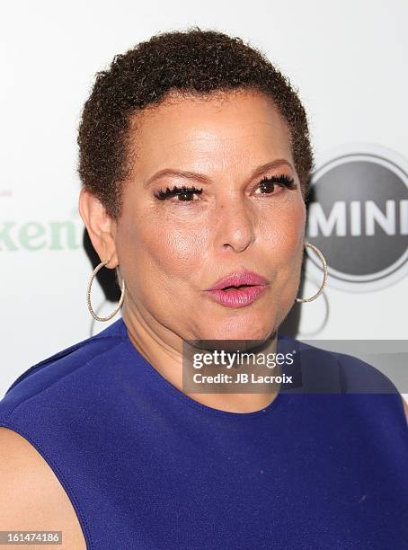 Debra L. Lee attends the Warner Music Group 2013 Grammy Celebration Presented By Mini held at Chateau Marmont on February 10, 2013 in Los Angeles,...