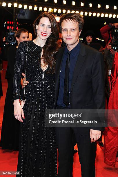 Julia Malik and August Diehl attend the 'Layla Fourie' Premiere during the 63rd Berlinale International Film Festival at the Berlinale Palast on...