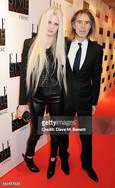 Kristen McMenamy and Ivor Braka arrive at the Elle Style Awards at The Savoy Hotel on February 11, 2013 in London, England.
