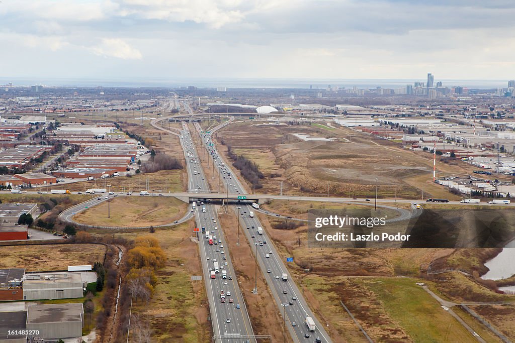 Morning traffic in Toronto