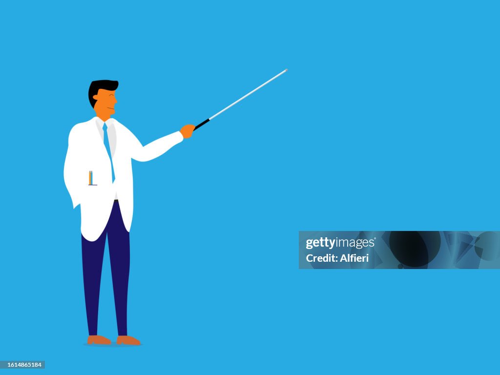 Doctor holding pointer