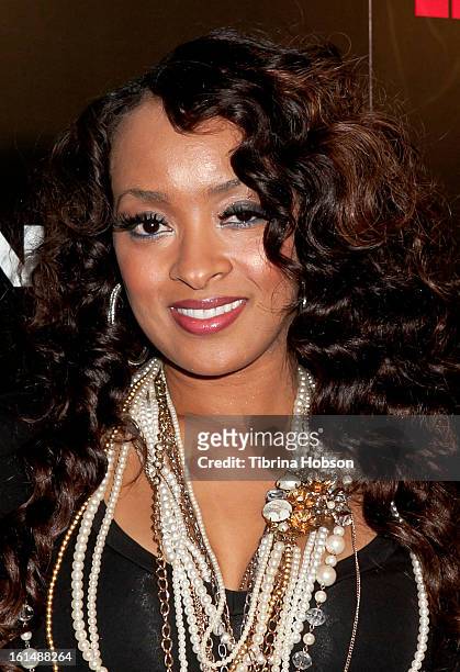Jennia Fredrique attends the 'House of Hype' Monster Grammy party at SLS Hotel on February 10, 2013 in Los Angeles, California.