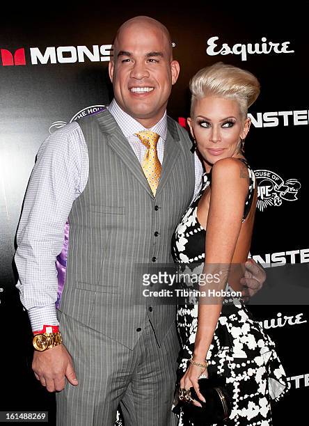 Tito Ortiz and Jenna Jameson attend the 'House of Hype' Monster Grammy party at SLS Hotel on February 10, 2013 in Los Angeles, California.