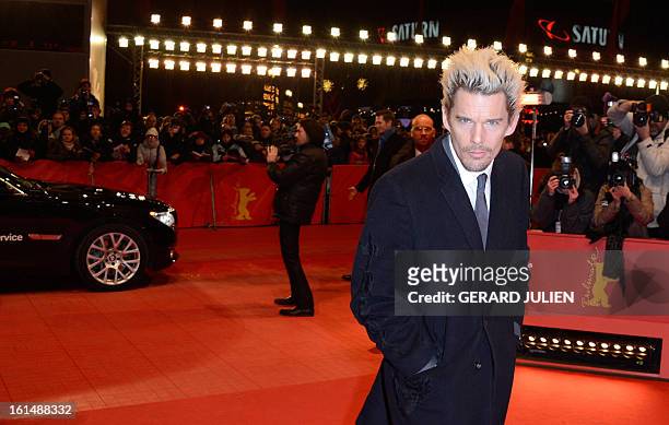 Actor and screenwriter Ethan Hawke arrives on the red carpet for the premiere of the film "Before Midnight" presented in Competition at the 63rd...