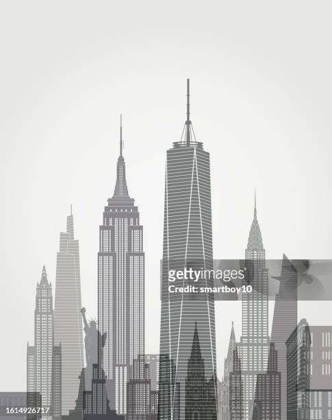 new york skyline - black and white - central park new york stock illustrations