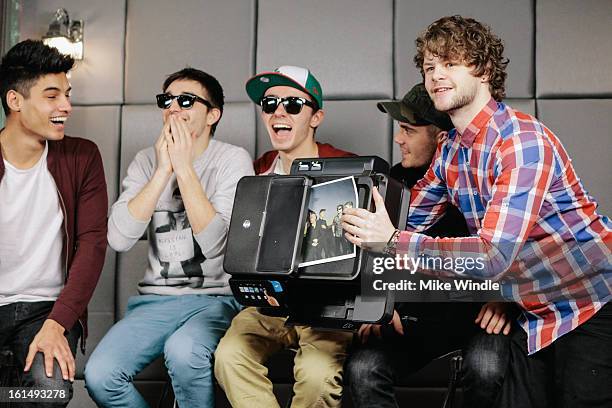 The Wanted chatting about The Ultimate iHeartRadio VIP Valentine's Day Experience sponsored by HP on February 11, 2013 in Los Angeles, California.