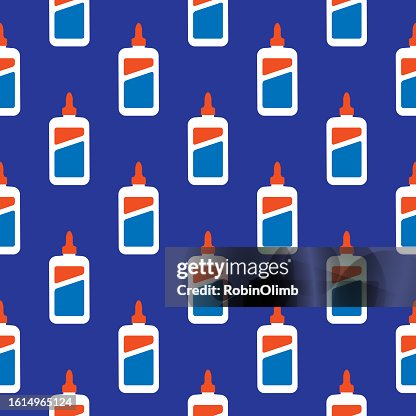 Glue Bottles Seamless Pattern Glue Bottles Seamless Pattern