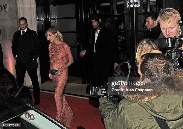 Peaches Geldof and Thomas Cohen sighting at the Elle Style Awards on February 11, 2013 in London, England.