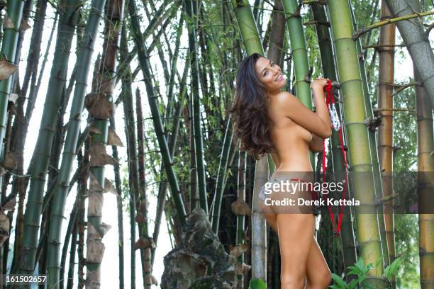 Swimsuit Issue 2013: Model Jessica Gomes poses for the 2013 Sports Illustrated Swimsuit issue on September 14, 2012 in Guilin, China. PUBLISHED...