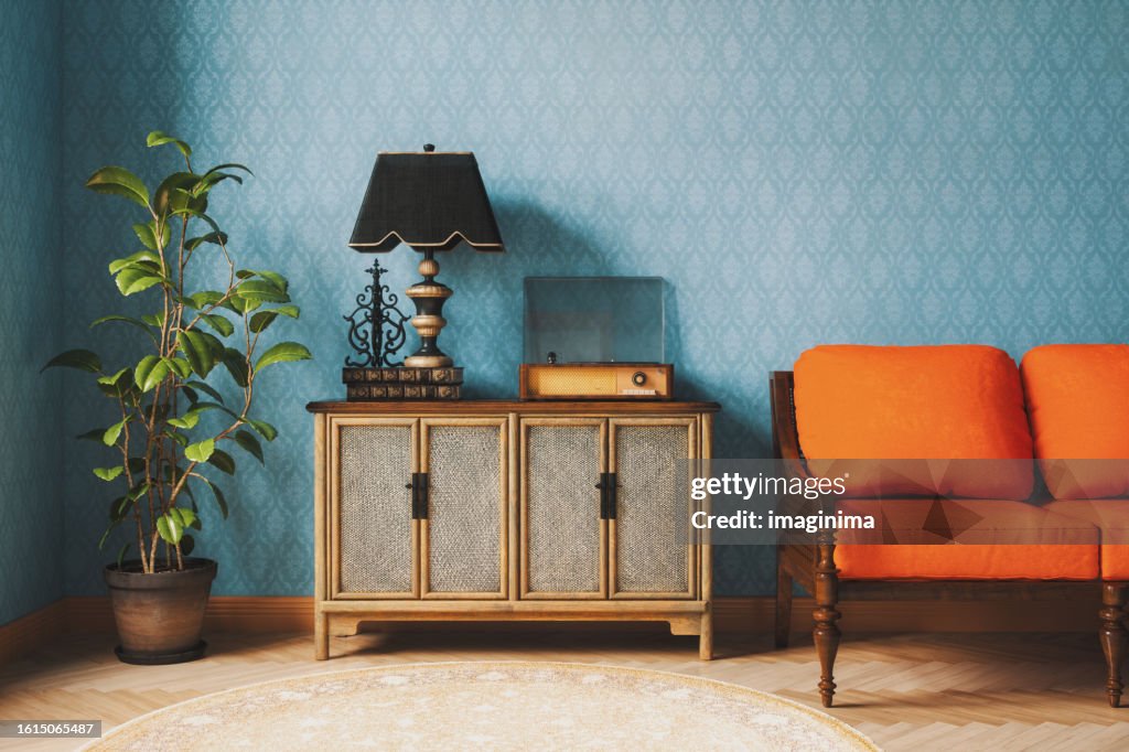 Home Interior With Vintage Furniture