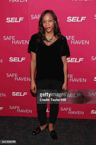 Nikki James attends a New York screening of 'Safe Haven' at Landmark Sunshine Cinema on February 11, 2013 in New York City.