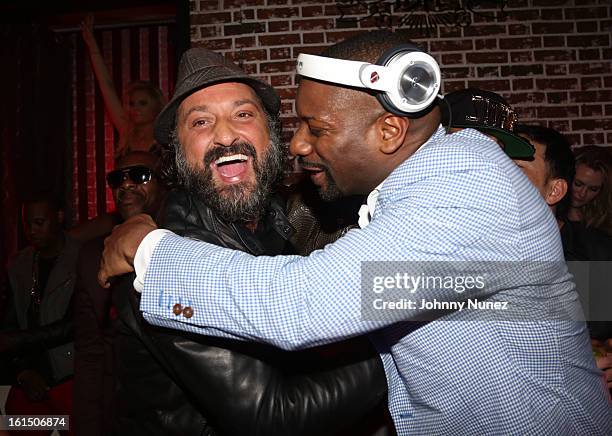 Mr. Brainwash and DJ Irie attend House Of Hype Monster Grammy Party at House Of Hype on February 10, 2013 in Los Angeles, California.