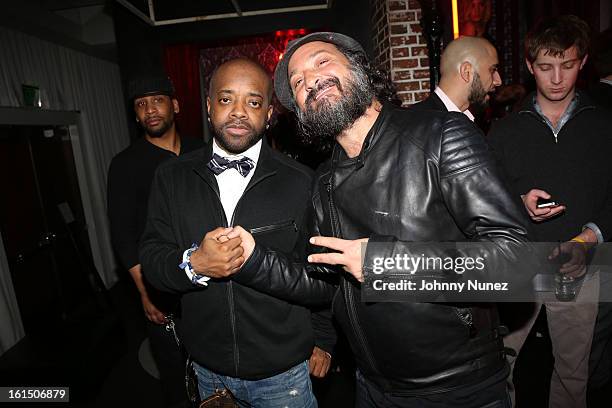 Jermaine Dupri and Mr. Brainwash attend House Of Hype Monster Grammy Party at House Of Hype on February 10, 2013 in Los Angeles, California.