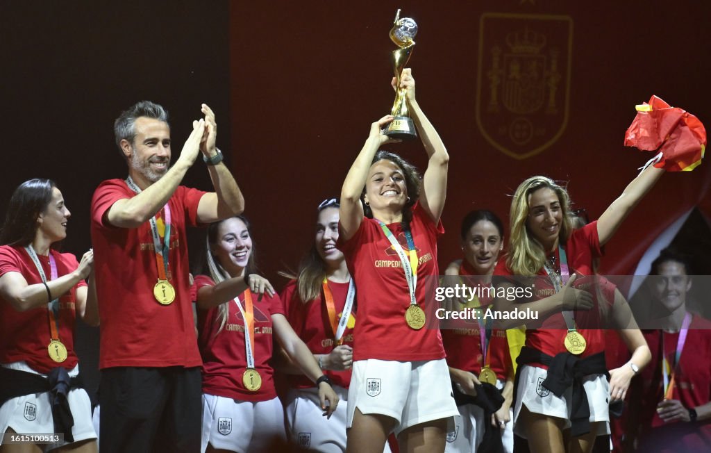 Spain, winners of the FIFA Women's World Cup, meet their fans in Madrid