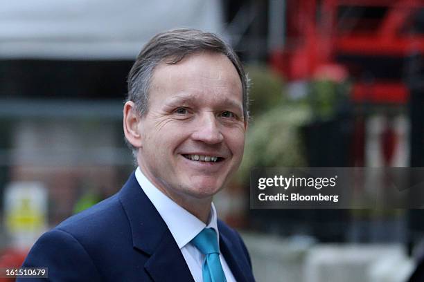 Antony Jenkins, chief executive officer of Barclays Plc, arrives to present the company's Strategic Review at a news conference in London, U.K., on...