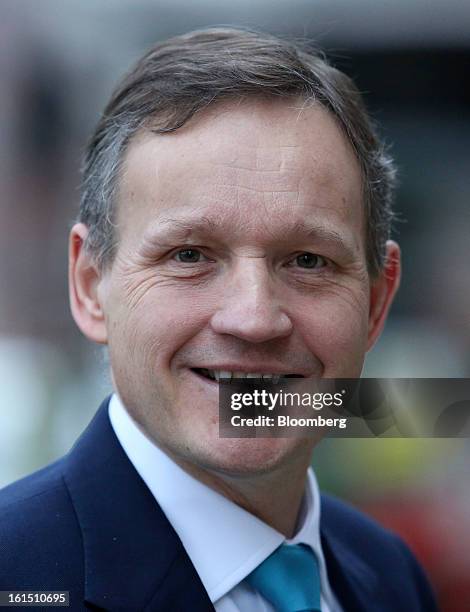 Antony Jenkins, chief executive officer of Barclays Plc, arrives to present the company's Strategic Review at a news conference in London, U.K., on...