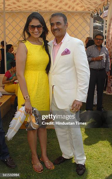 Leader Praful Patel with his daughter Poorna during Third Cartier Travel With Style Concours D’Elegance Vintage car show at 2013 Taj Lands End on...