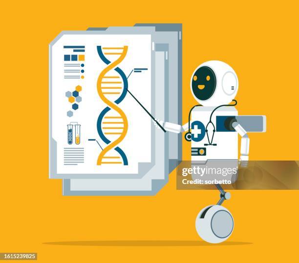 training lecture - dna - robotics lab stock illustrations