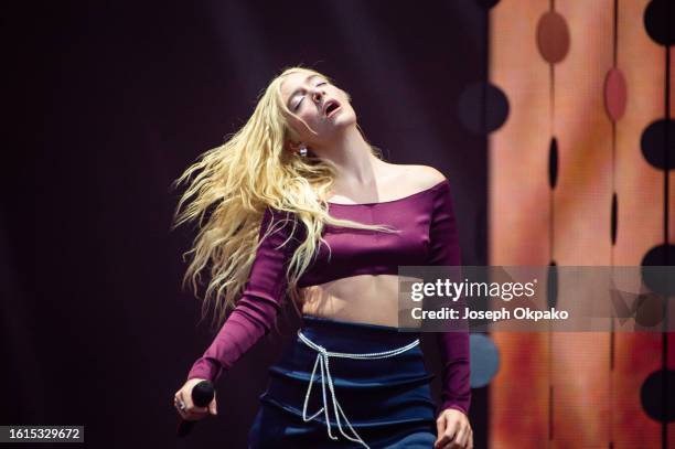 Lorde performs at Sziget Festival 2023 on August 14, 2023 in Budapest, Hungary.