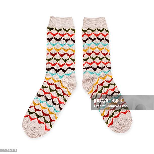 wool socks - pair stockfoto's en -beelden