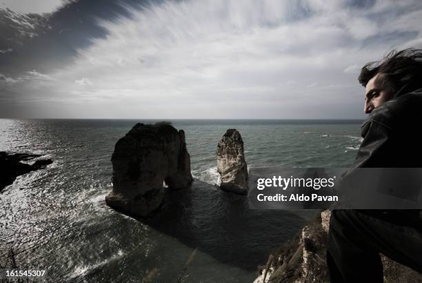 Pigeon Stone Rocks Pigeon Rock Lebanon Photos and Premium High Res Pictures - Getty Images
