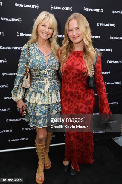 Christie Brinkley and Sailor Cook Brinkley attend as Ed Sheeran performs live for SiriusXM at the Stephen Talkhouse on August 14, 2023 in Amagansett,...