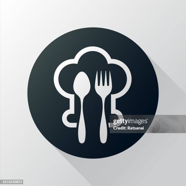 chef icon - chef logo stock illustrations