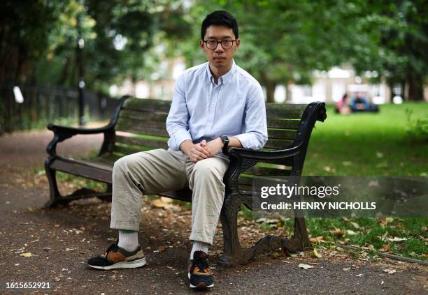 In this picture taken on August 18 former Hong Kong legislator and pro-democracy activist Nathan Law poses for a photograph in London. A heightened...