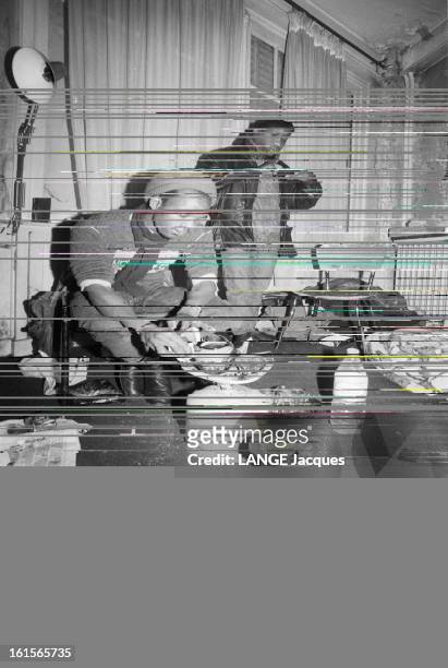 Squat And Squatters In Paris And Suburbs. Juin 1983, à PARIS, squatters d'origine africaine cuisinant sur un camping-gaz dans un appartement squatté...