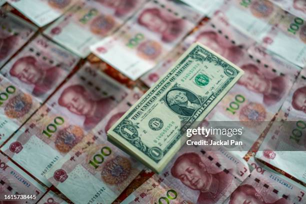 usd and rmb - cash contest stock pictures, royalty-free photos & images