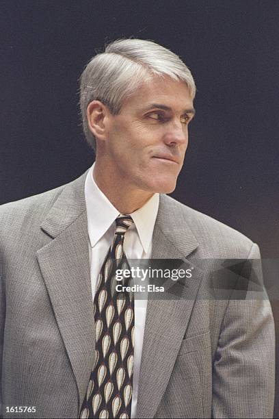 Head coach Brian Winters of the Vancouver Grizzlies looks on during a game against the Los Angeles Lakers at the Great Western Forum in Inglewood,...