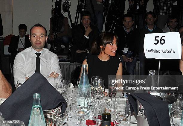 Andres Iniesta and Anna Ortiz attend the Sport Annual Gala In Barcelona at palau de Congresos on February 11, 2013 in Barcelona, Spain.