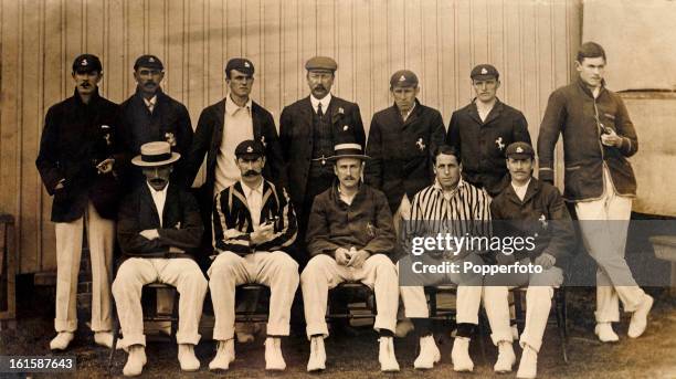 Kent county cricket team, photographed at Tunbridge Wells in 1905. Back row : William Fairservice, Arthur Fielder, Colin Blythe, Walter Hearne,...