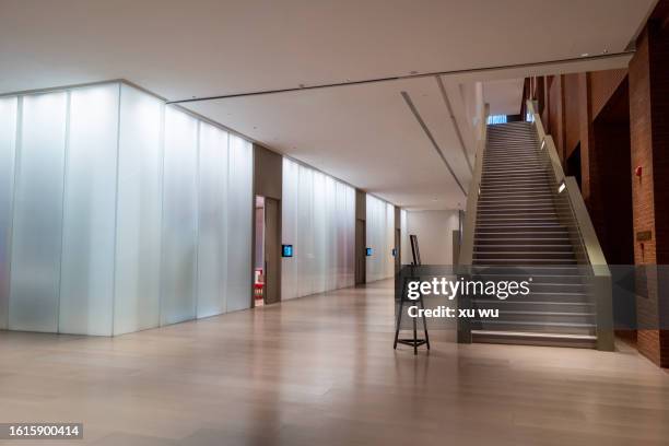modern building interior empty passage - checkout aisle stock pictures, royalty-free photos & images