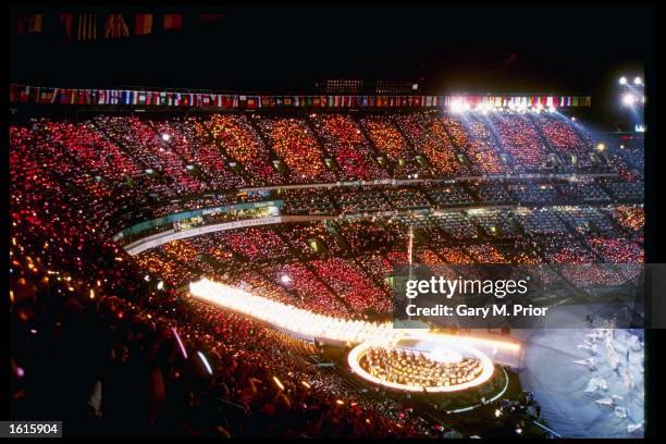 This is the general view of the Opening Ceremony of the 1996 Summer Olympic games in Olympic Stadium in Atlanta, Georgia. Mandatory Credit: Gary...