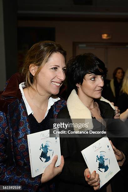 Maud Fontenoy and Florence Foresti promote Ocean and Environmental Professions at Lycee Louis Le Grand on February 12, 2013 in Paris, France.