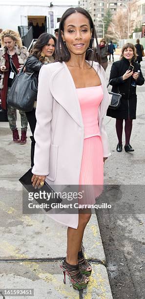 Actress Jada Pinkett Smith attends Fall 2013 Mercedes-Benz Fashion Show at The Theater at Lincoln Center on February 12, 2013 in New York City.