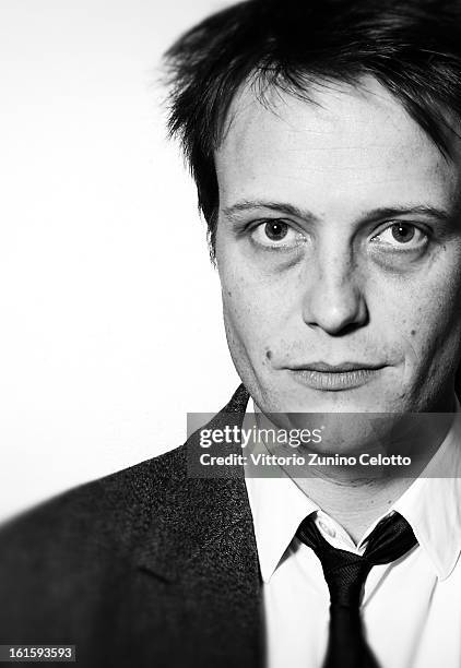 August Diehl attends the 'Leyla Fourie' Portrait Session during the 63rd Berlinale International Film Festival at the Berlinale Palast on February...