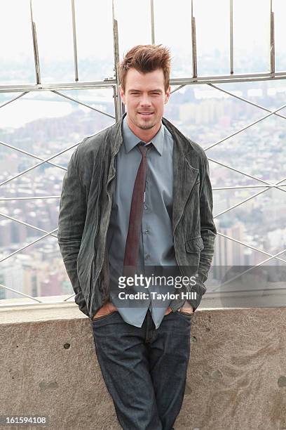 Actor Josh Duhamel visits The Empire State Building on February 12, 2013 in New York City.