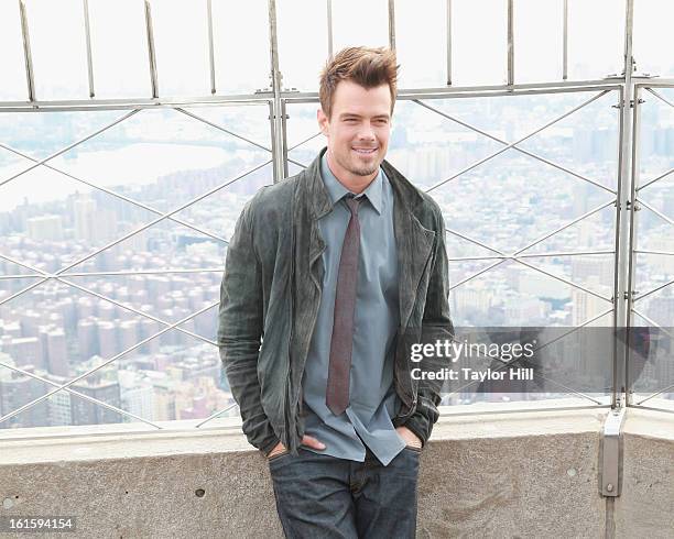 Actor Josh Duhamel visits The Empire State Building on February 12, 2013 in New York City.