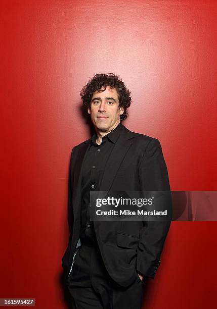 Stephen Mangan poses in the portrait studio at the Pre-Bafta party hosted by EE and Esquire ahead of the 2013 EE British Academy Film Awards at The...